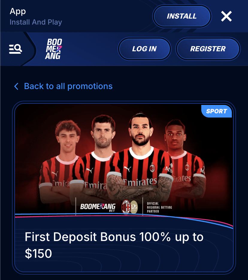 Boomerang Bet promo code Canada